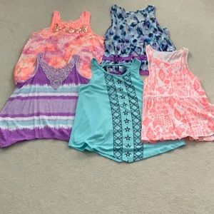 Bundle of 5 justice summer tanks